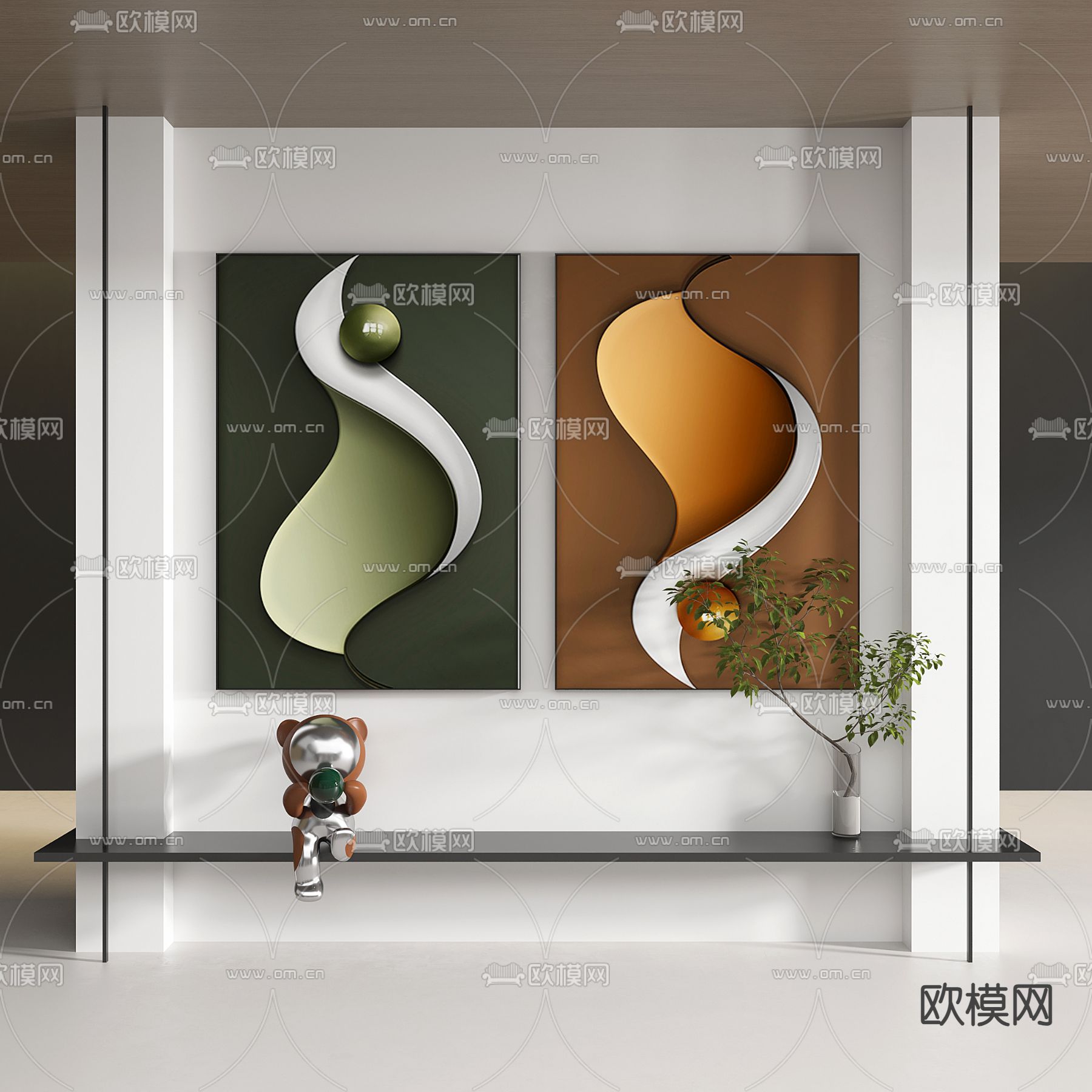 装饰画 立体画 艺术画3d模型下载