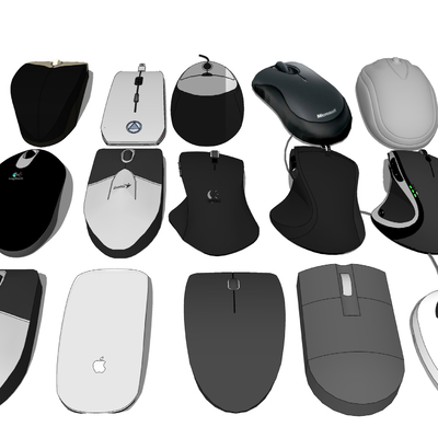  电脑鼠标su模型 