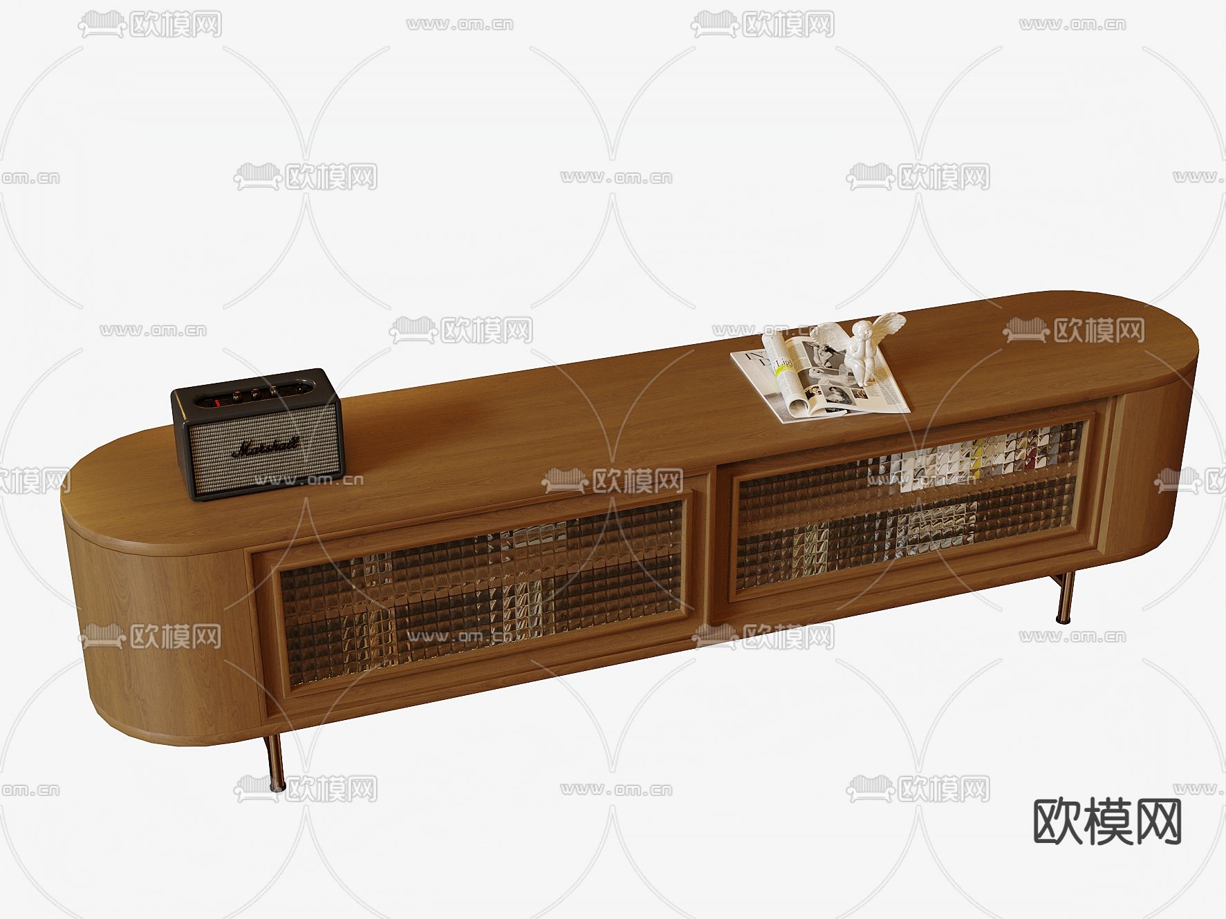 侘寂电视柜3d模型下载