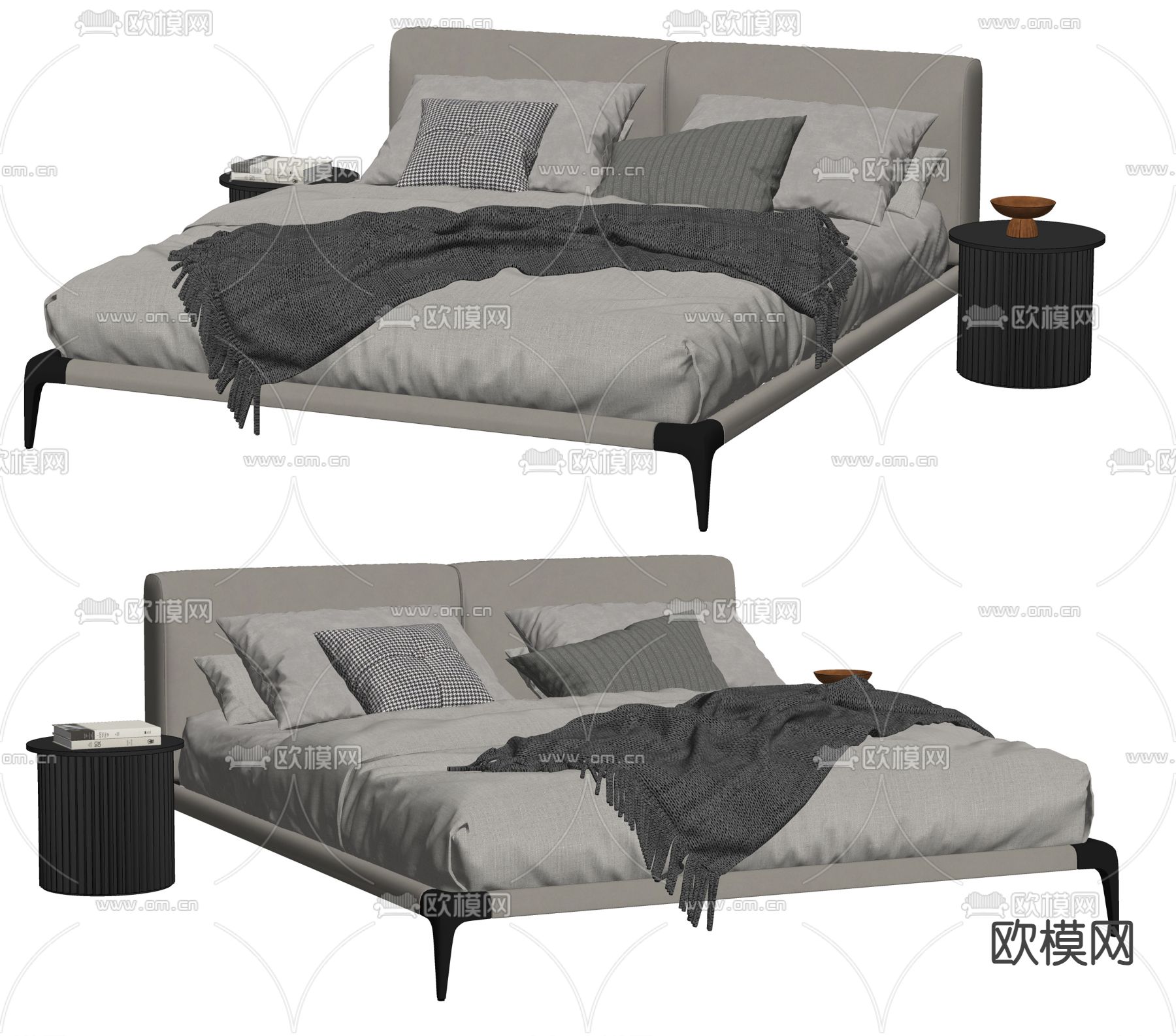 Poliform 双人床su模型下载（渲染图2）