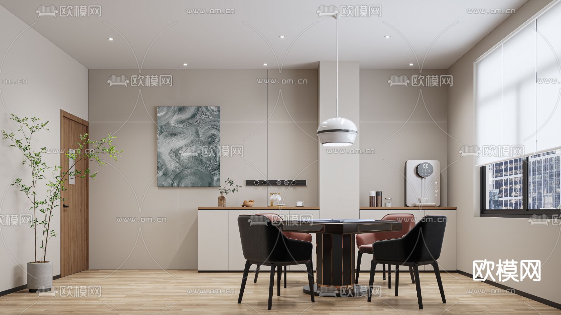 桌球馆免费3d模型下载（渲染图2）