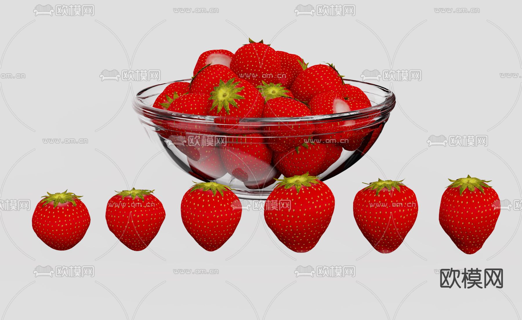 草莓su模型下载（渲染图2）