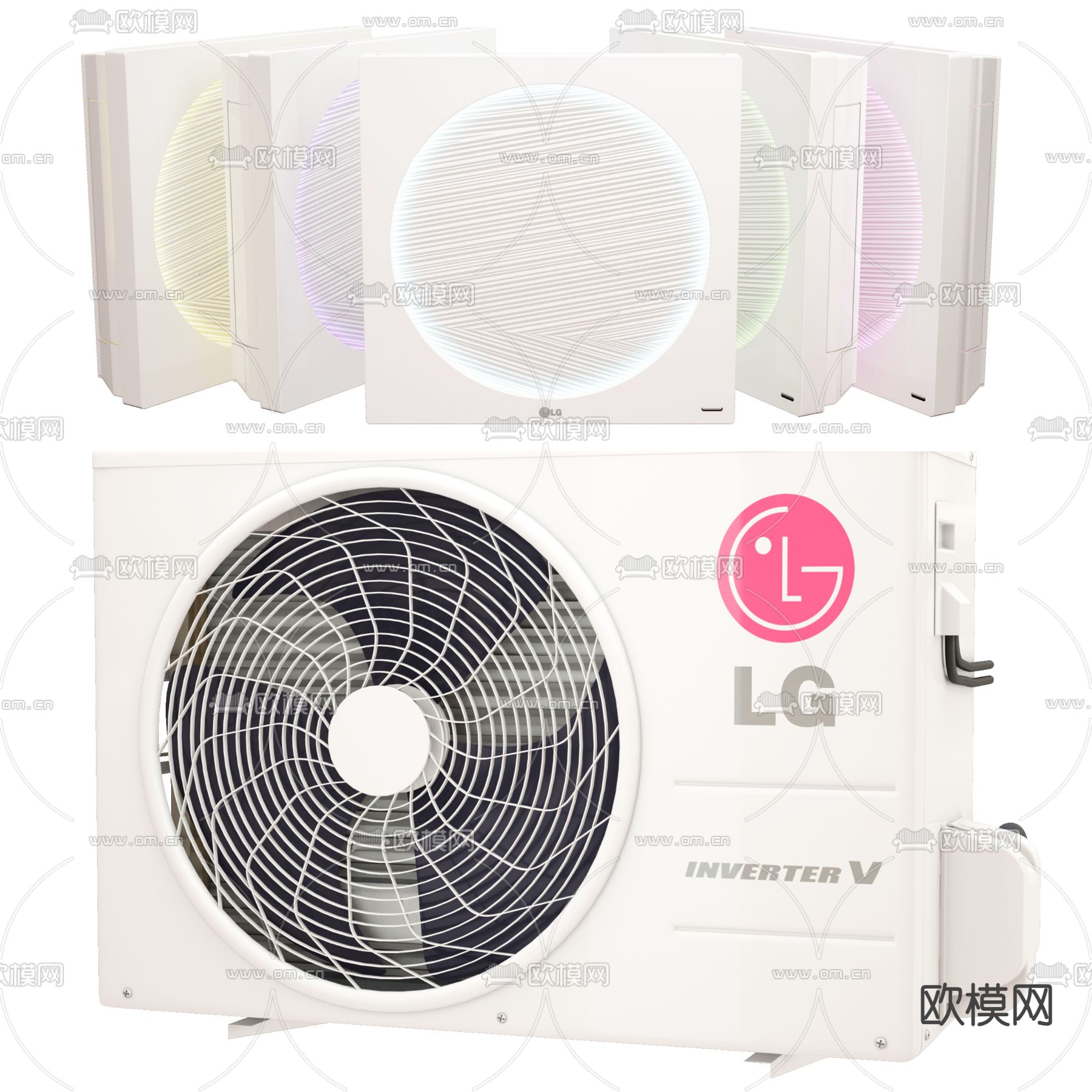 空调外机 出风口 温控器3d模型下载（渲染图2）