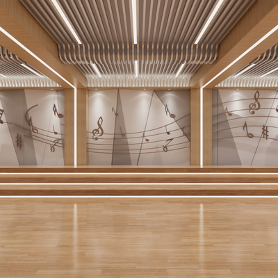  音乐教室su模型 