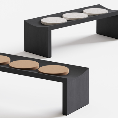 现代长凳 餐边凳su模型