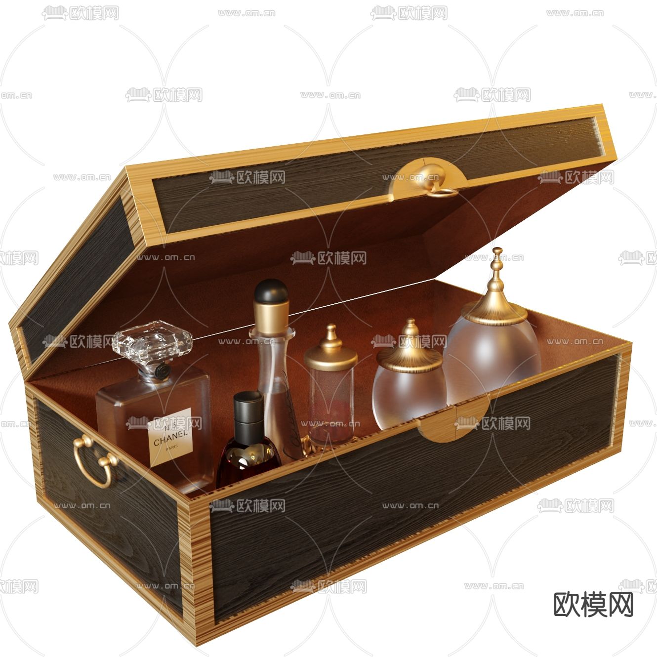 化妆品 香水 首饰盒3d模型下载