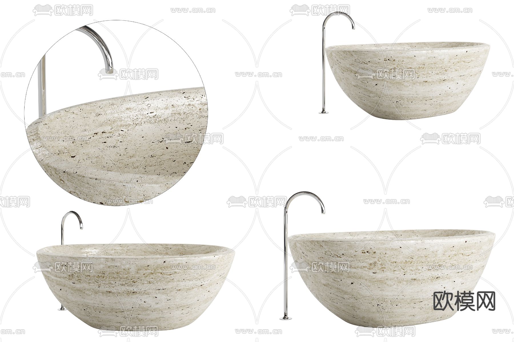 北欧浴缸 叱咤浴缸3d模型下载