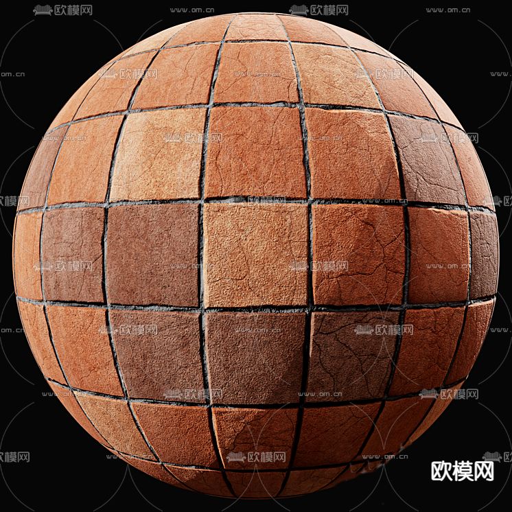 瓷砖 墙砖 红砖免费3d模型下载