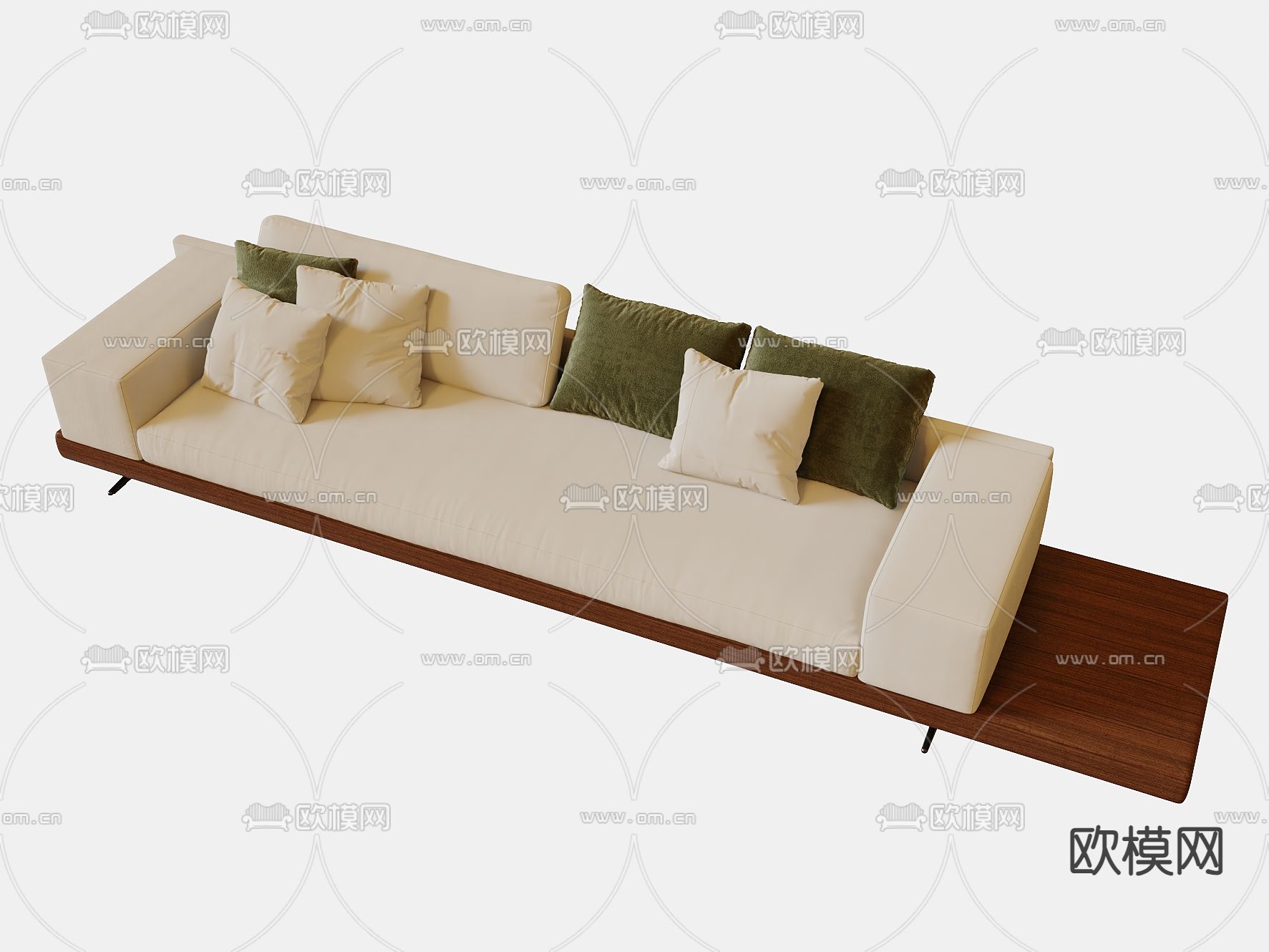 侘寂沙发 多人沙发3d模型