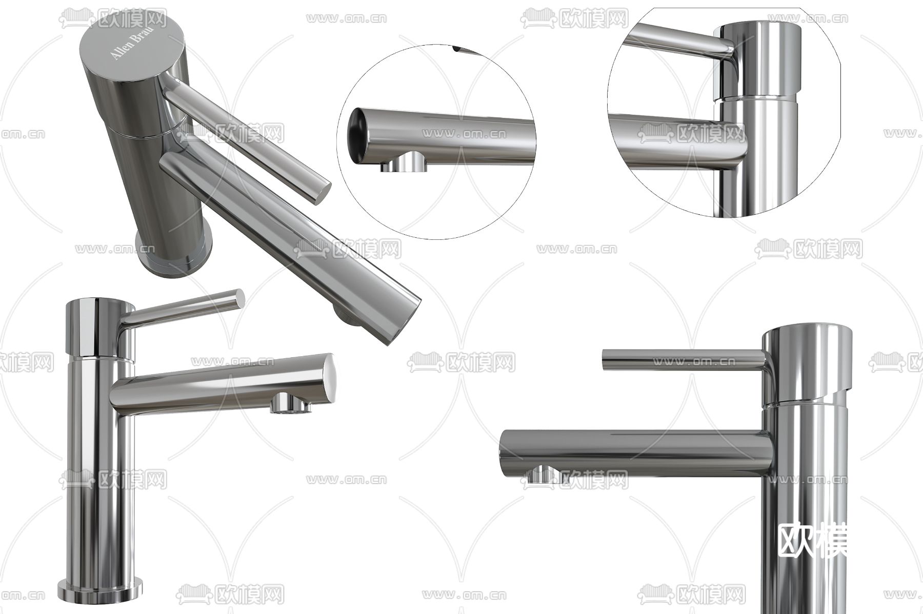 不锈钢水龙头3d模型下载