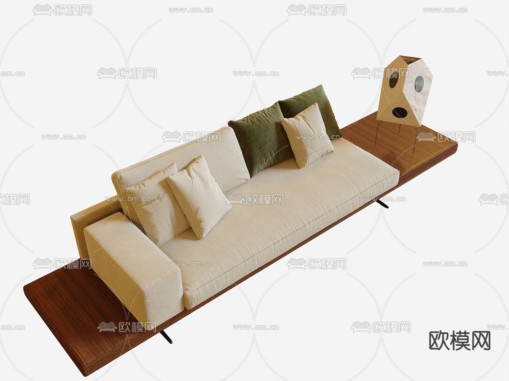 侘寂沙发 多人沙发3d模型