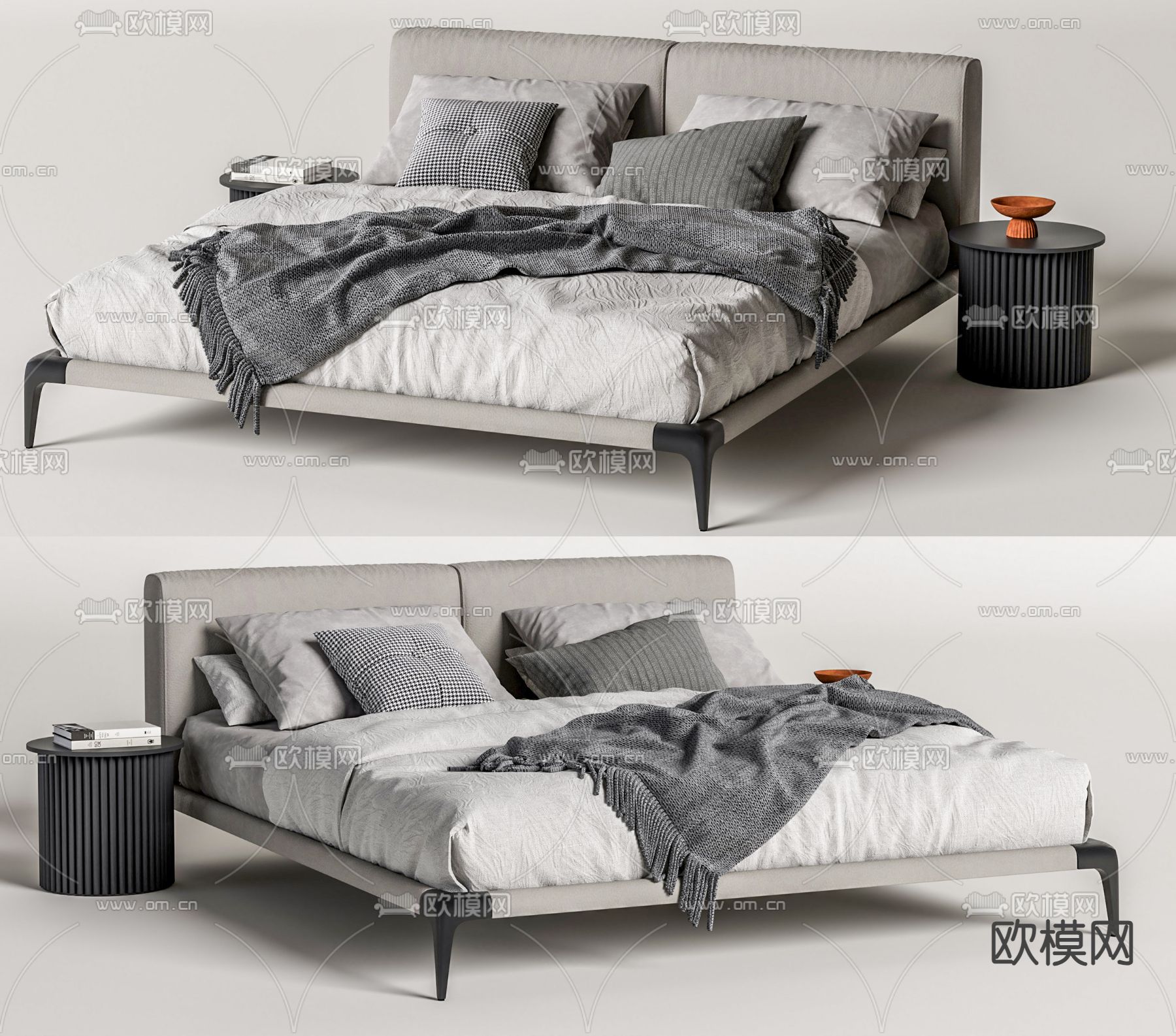 Poliform 双人床su模型下载（渲染图1）