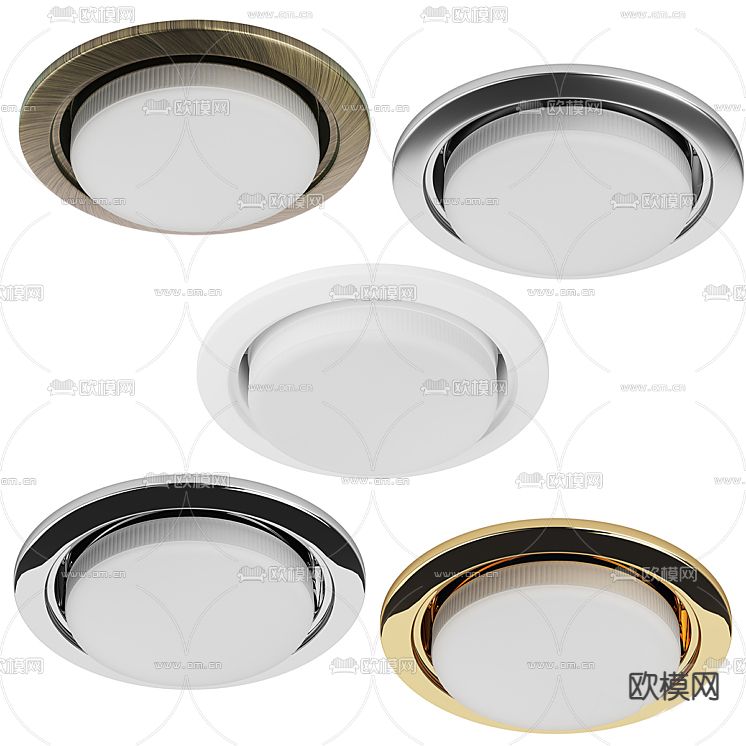 极简吸顶灯 卧室灯免费3d模型下载