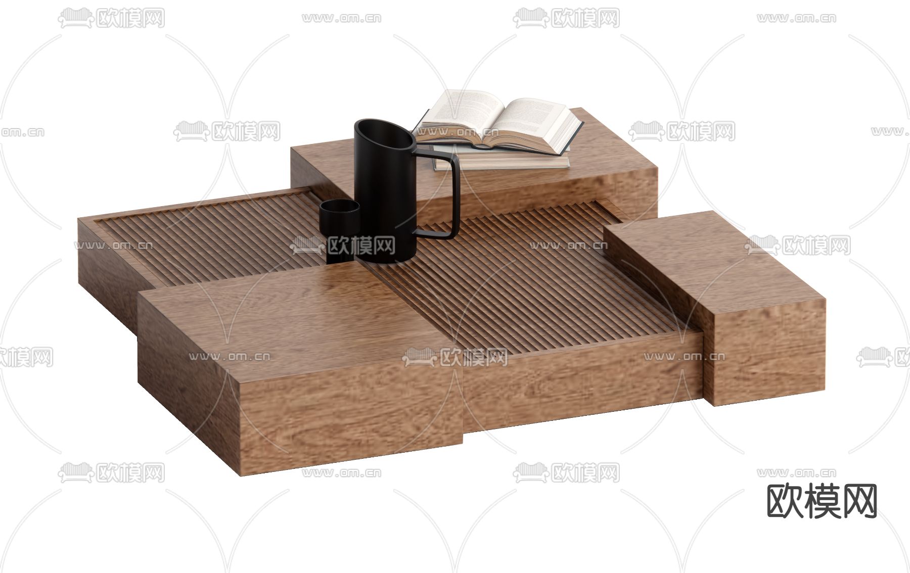 中古风茶几su模型下载（渲染图1）
