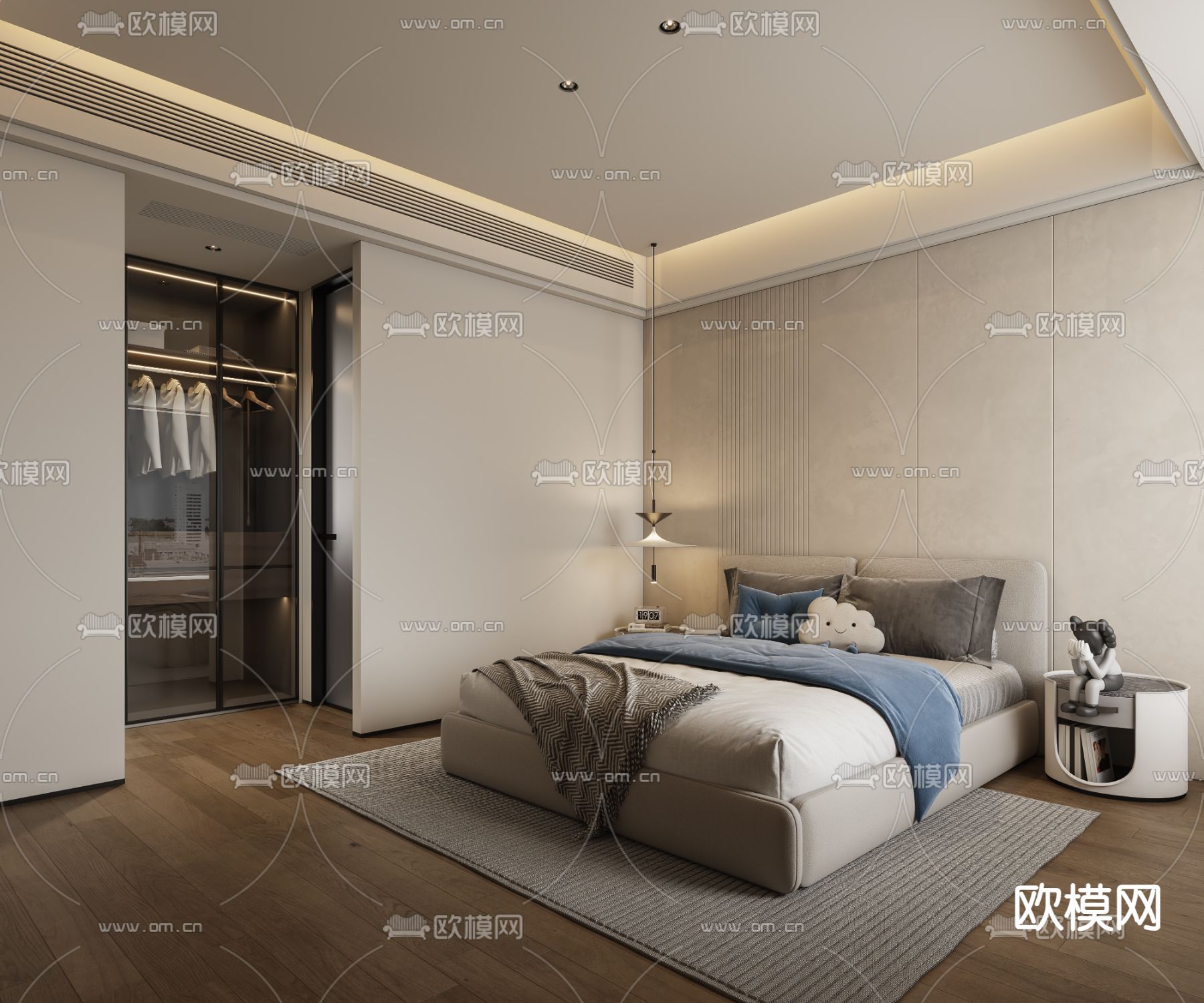 男孩房卧室免费3d模型下载