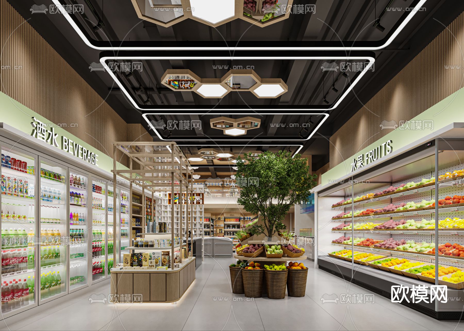 零售店 超市商场3d模型下载（渲染图1）