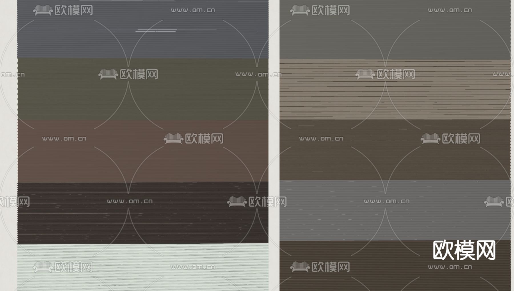 现代长城板 波浪板 墙饰板su模型下载（渲染图2）