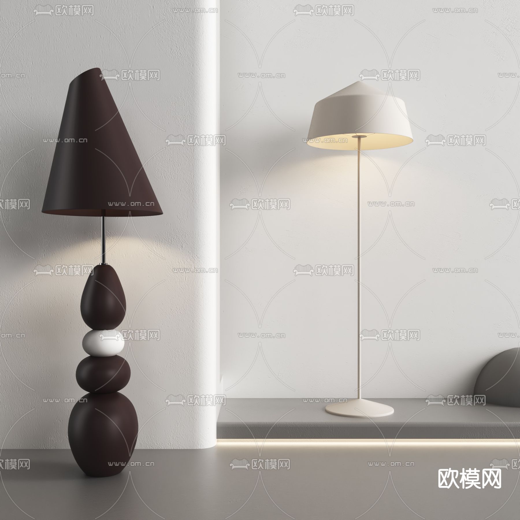 创意落地灯3d模型下载