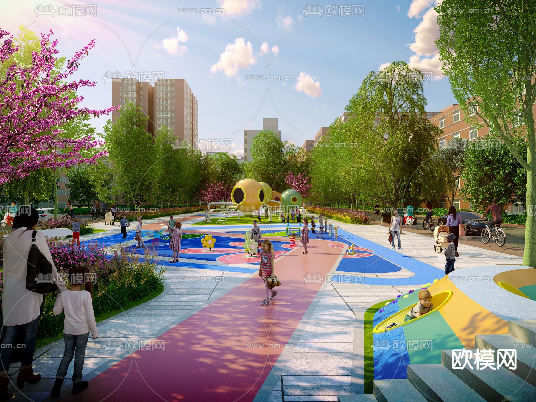 游乐公园 口袋公园 儿童公园3d模型下载