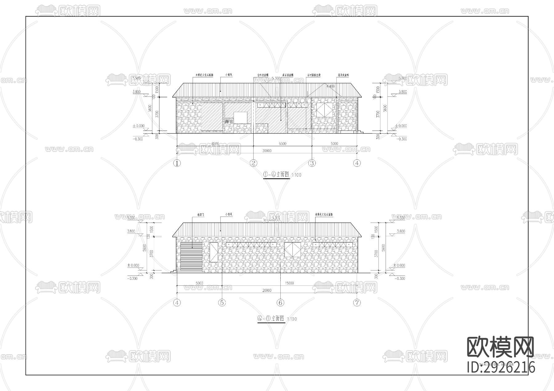 大寨生态公园（一期）CAD施工图下载（渲染图4）