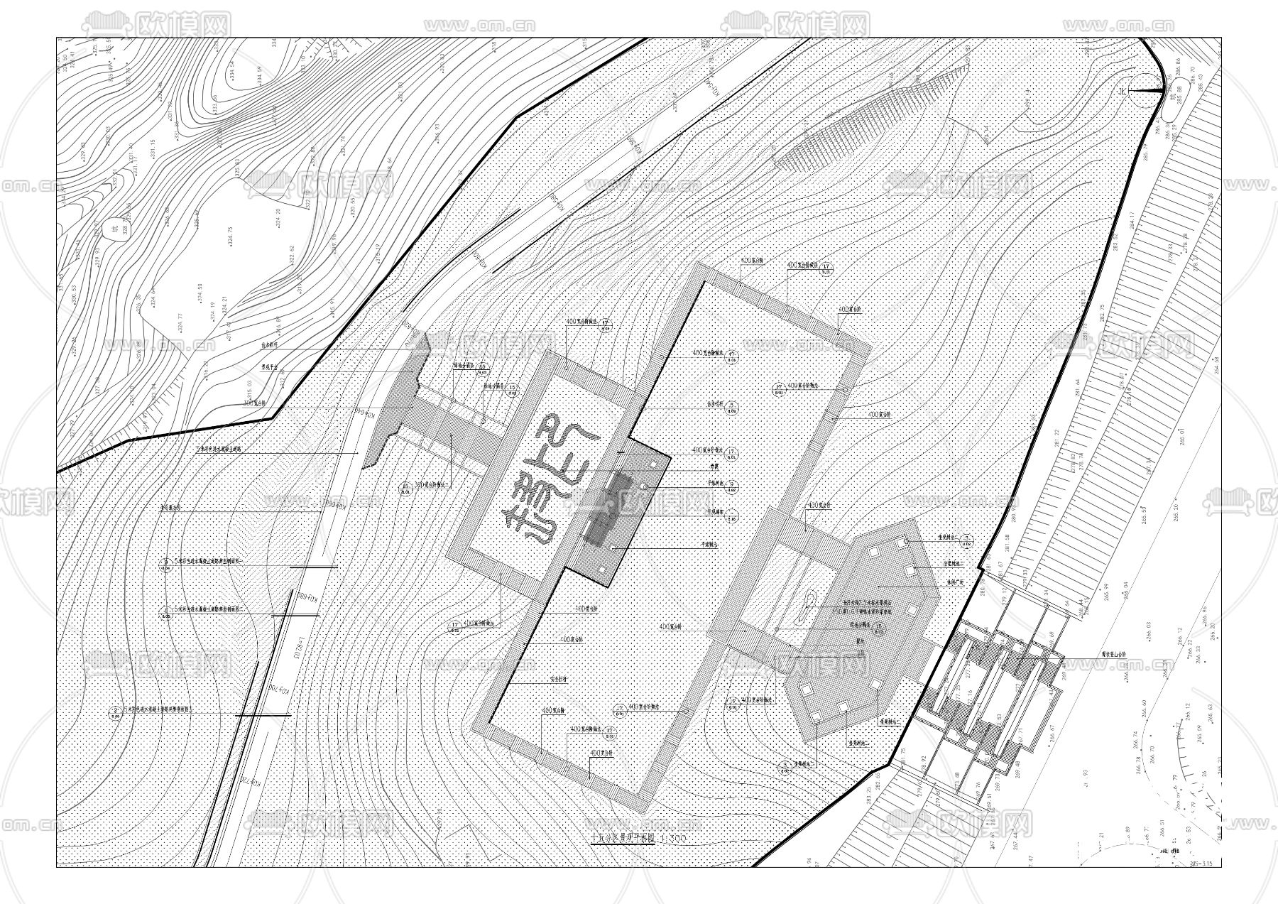 大寨生态公园（一期）CAD施工图下载（渲染图7）