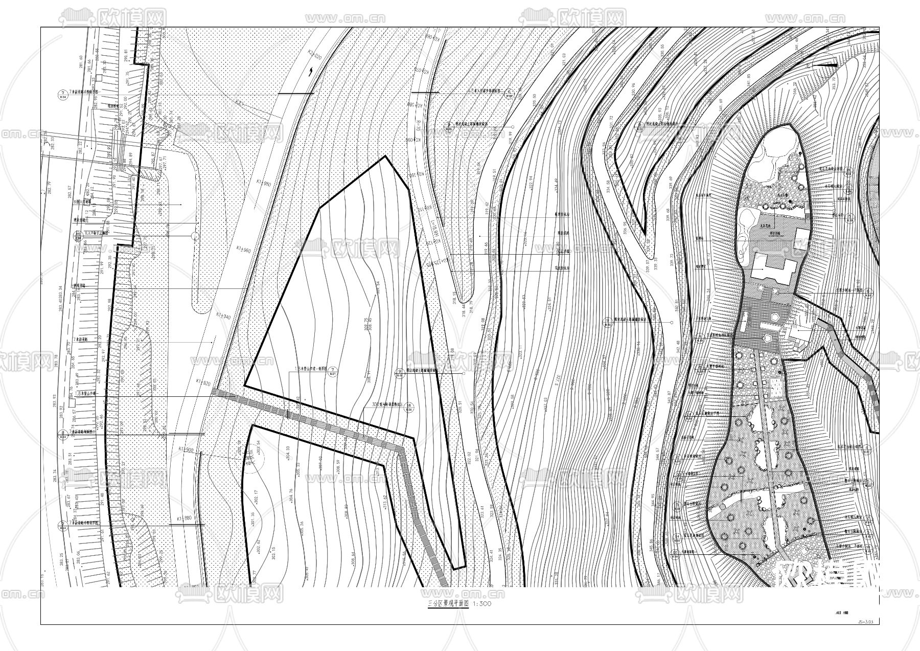 大寨生态公园（一期）CAD施工图下载（渲染图5）