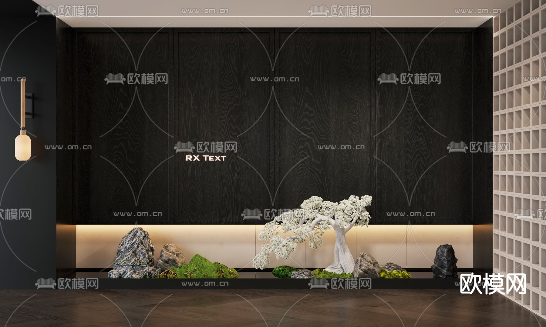 景观小品 植物造景 景观石3d模型下载