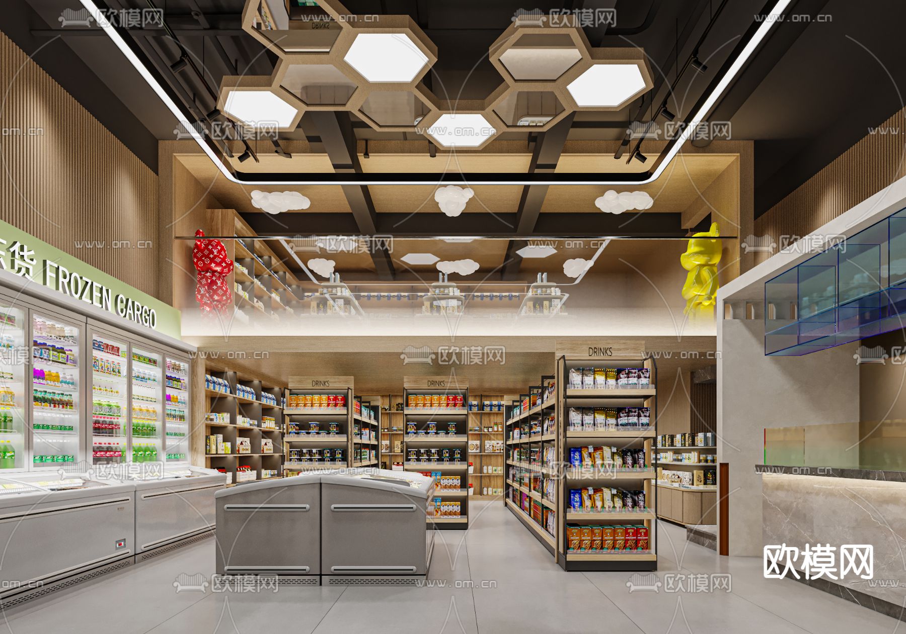 零售店 超市商场3d模型下载（渲染图2）