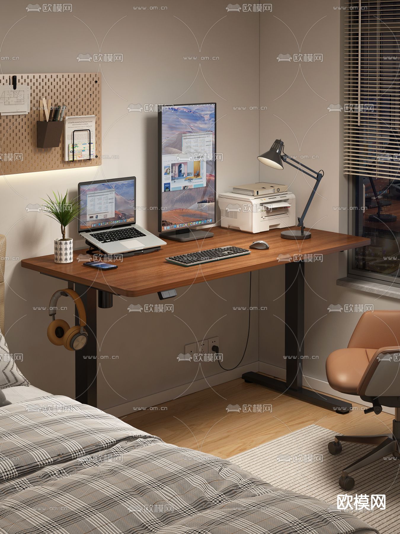 书桌 写字台 电脑桌3d模型下载