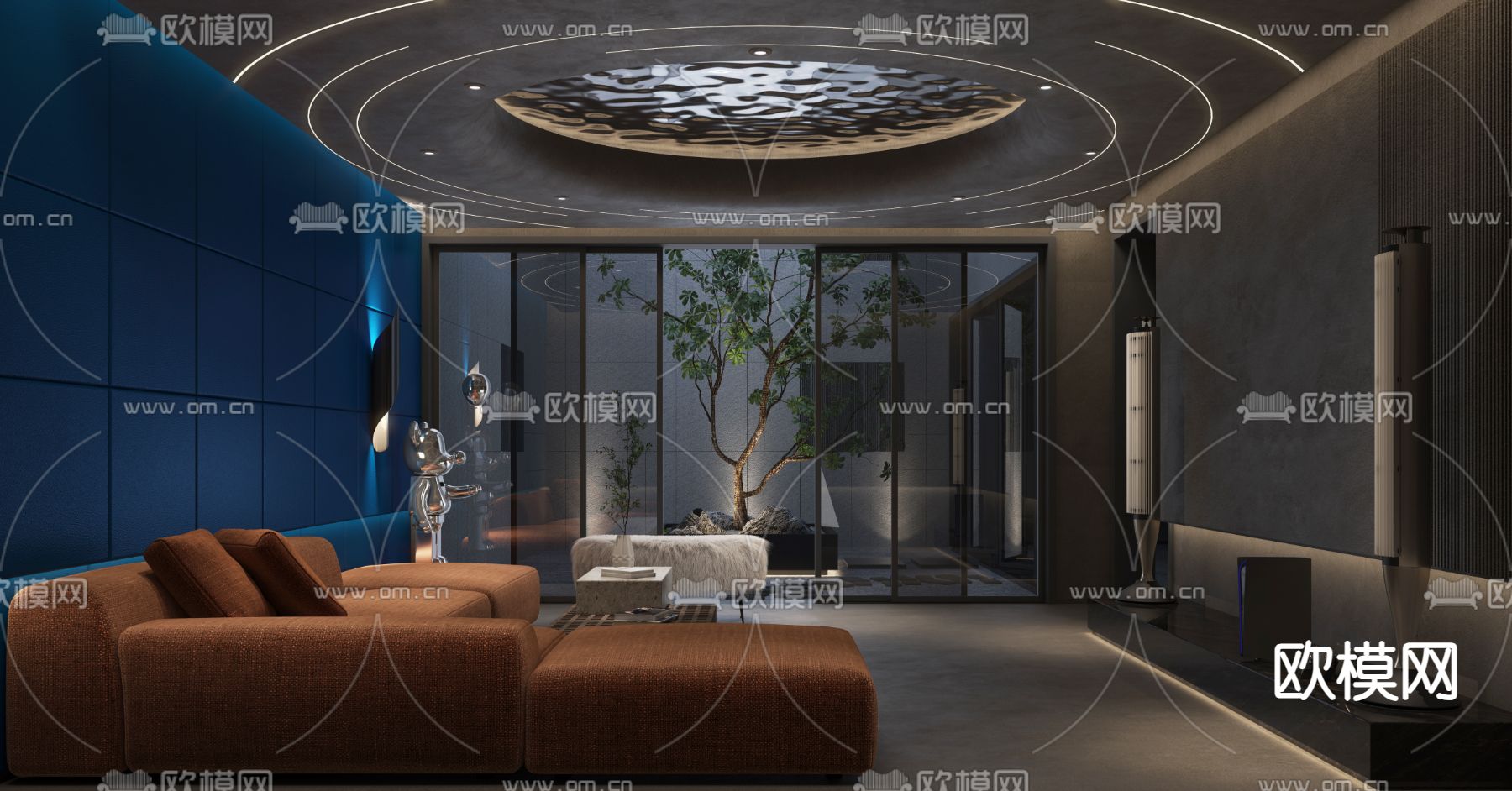 家庭影院 影音室 视听室3d模型下载