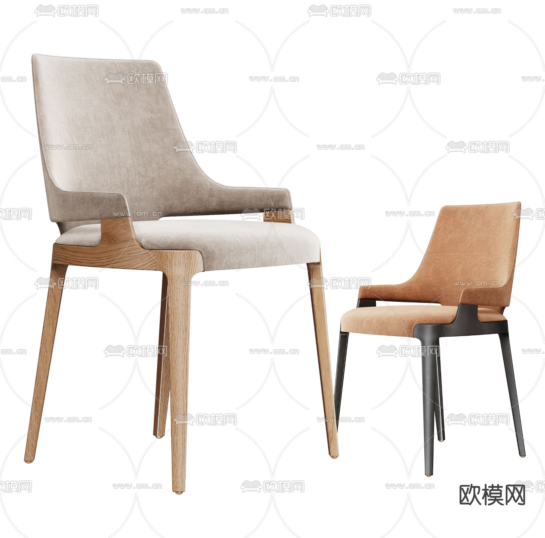 Minotti 椅子 餐椅3d模型下载