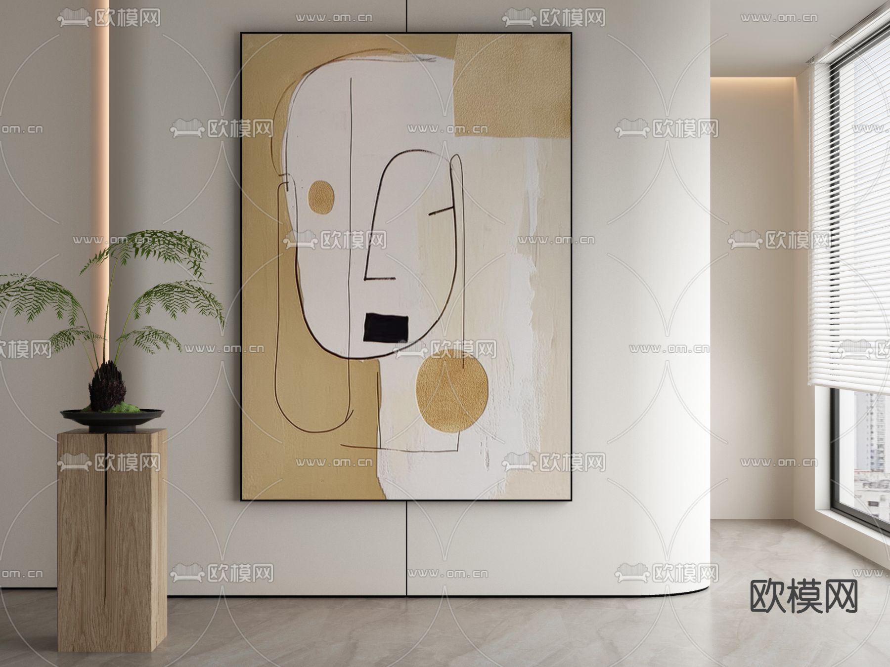 抽象画 肌理画 装饰画3d模型下载