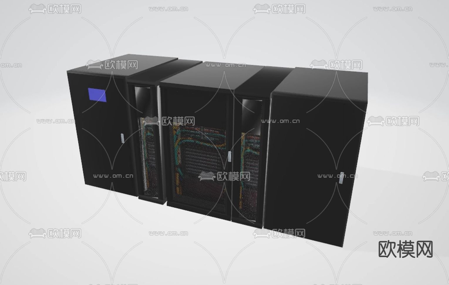机房 机柜 服务器3d模型下载