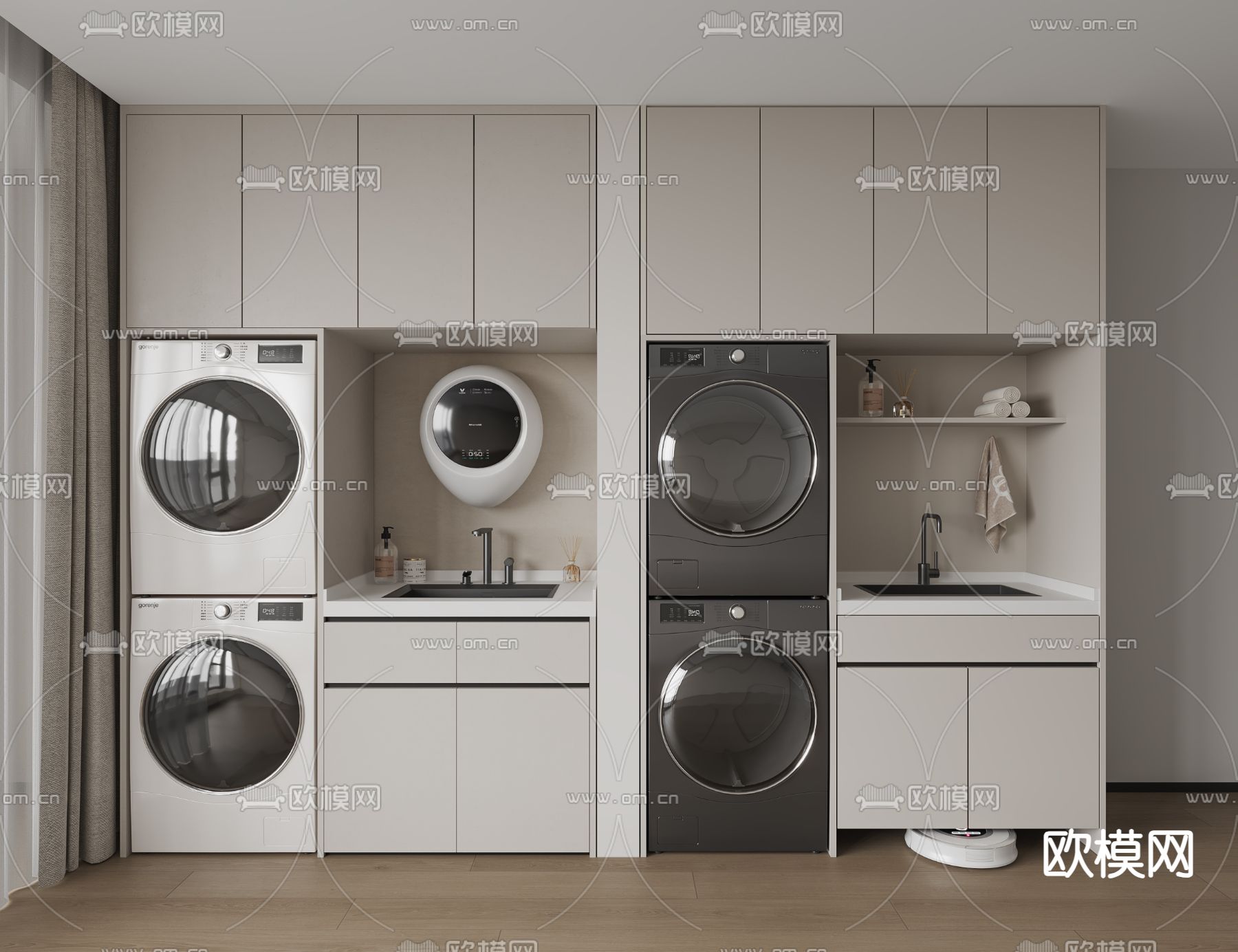 阳台柜 洗衣机柜3d模型下载