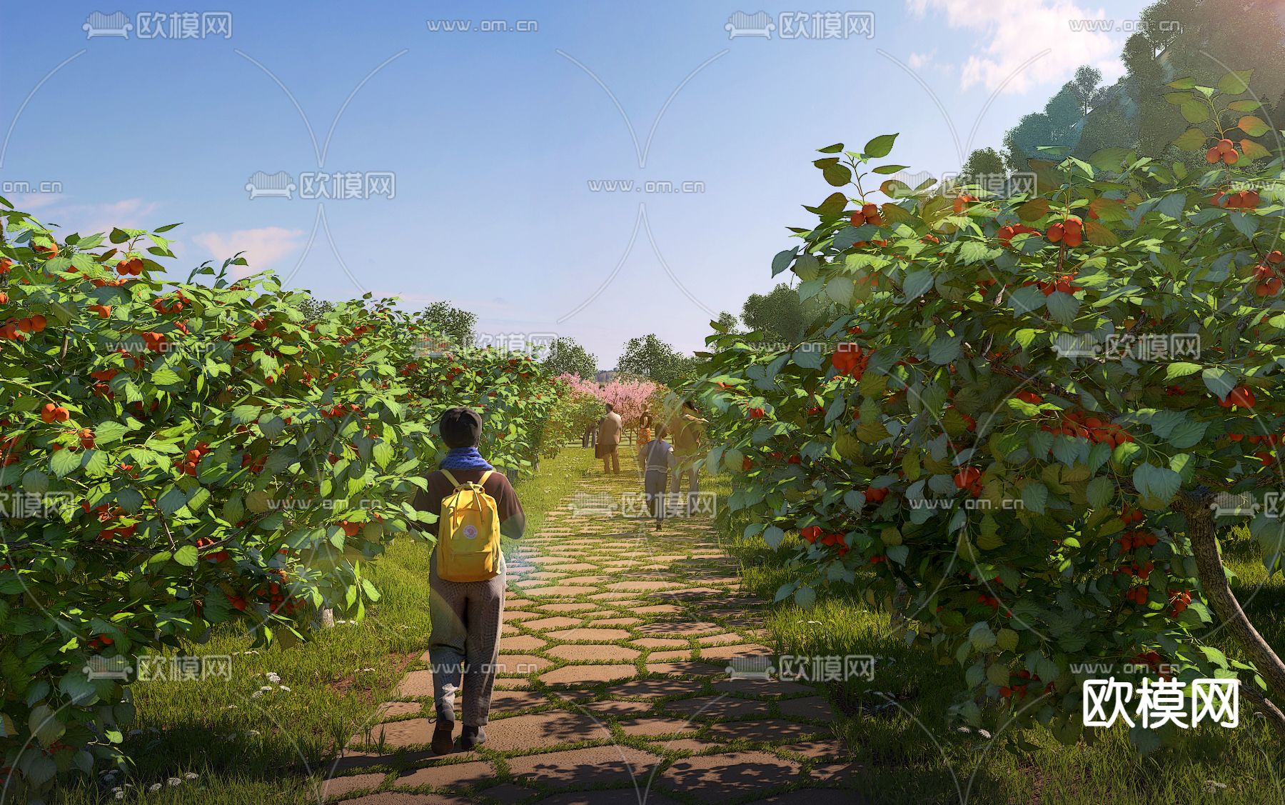 采摘园3d模型下载