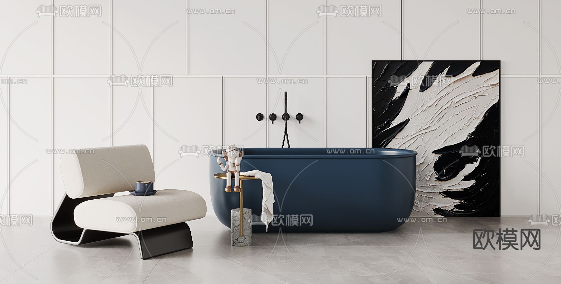 浴缸3d模型下载