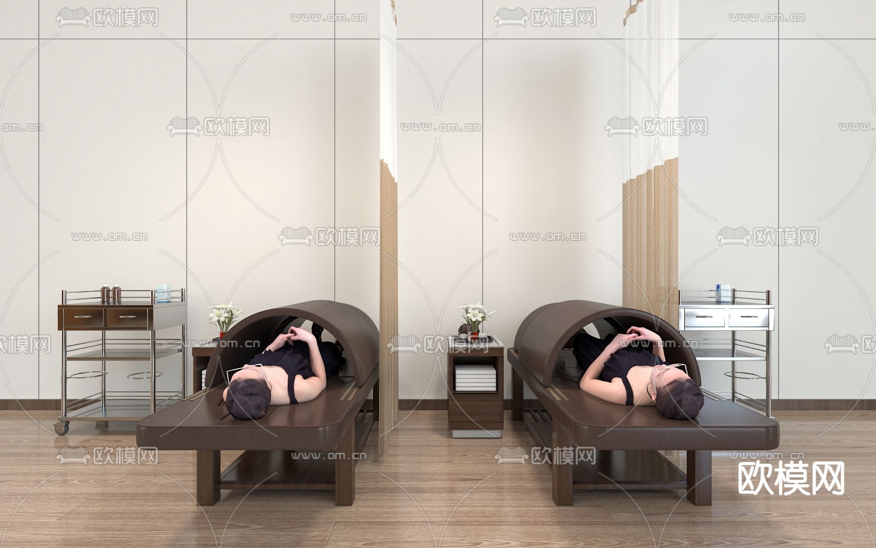 中医按摩床3d模型下载