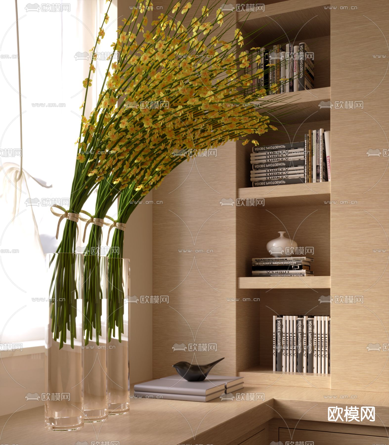 花瓶 插花3d模型下载