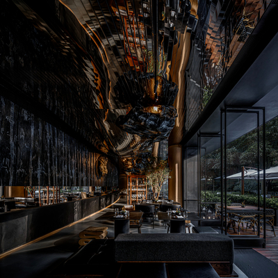 共和都市 暗黑风西餐厅