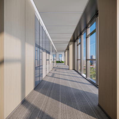  公共走廊过道su模型 