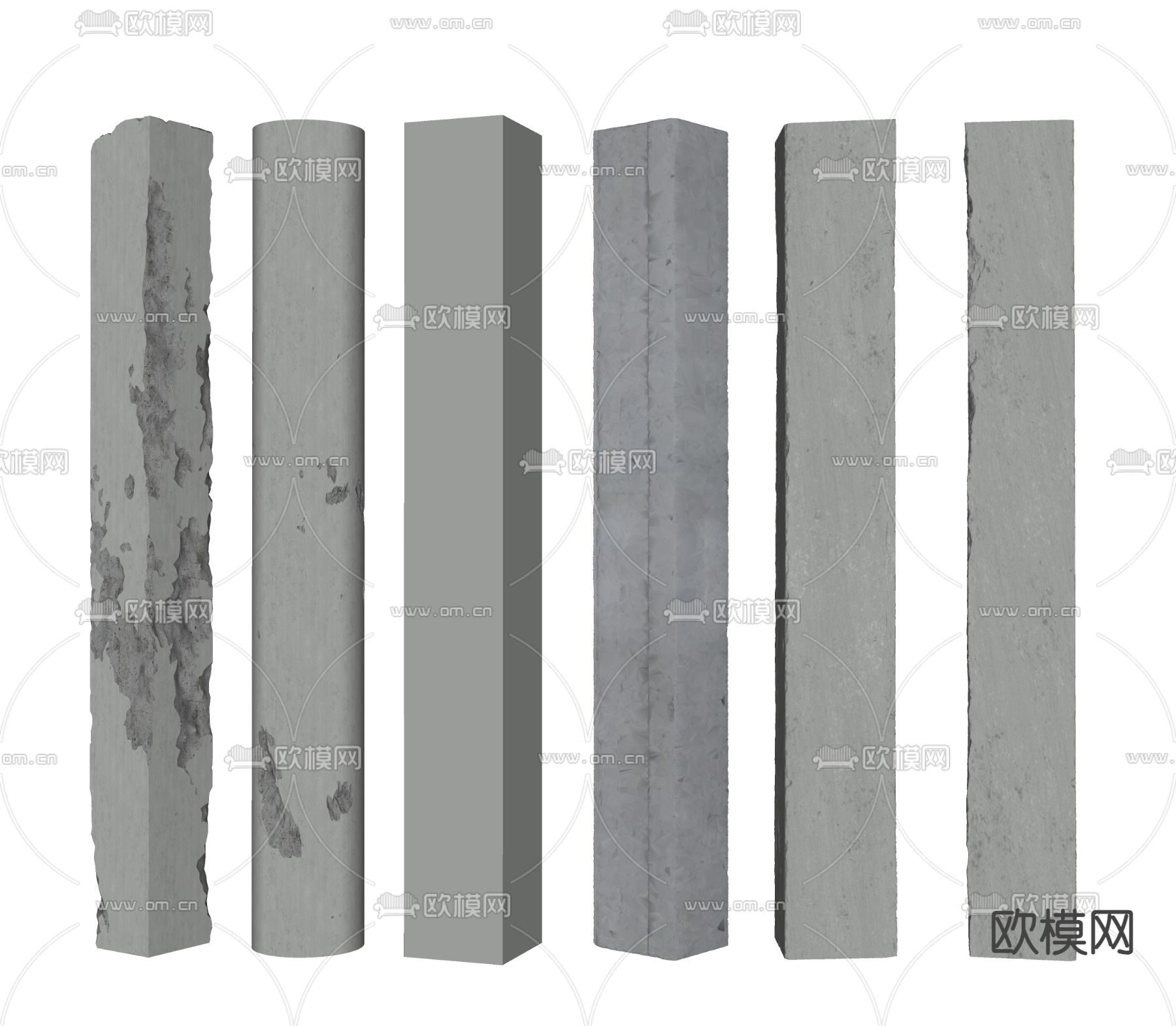 水泥柱su模型下载（渲染图2）
