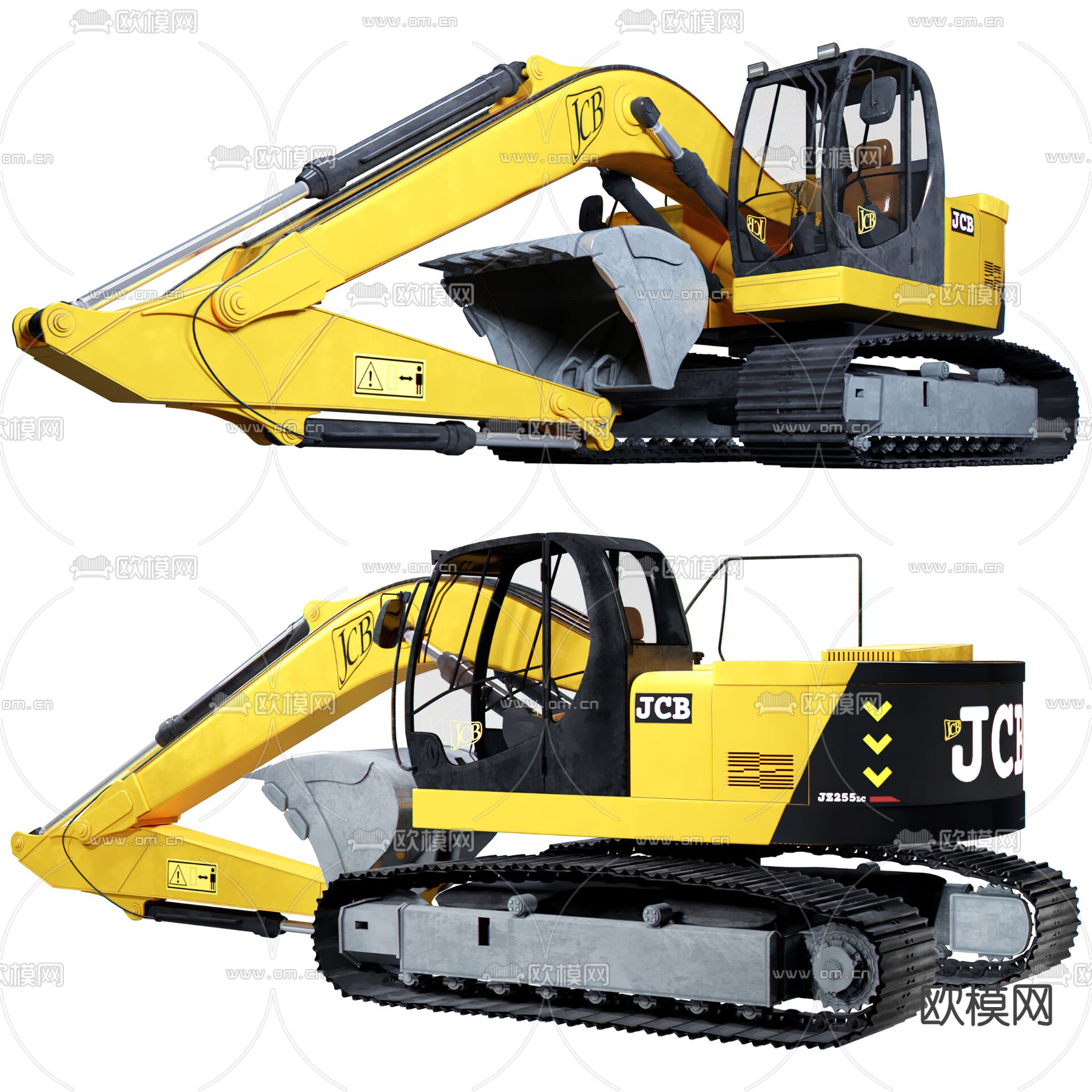 挖掘机 挖土机3d模型下载