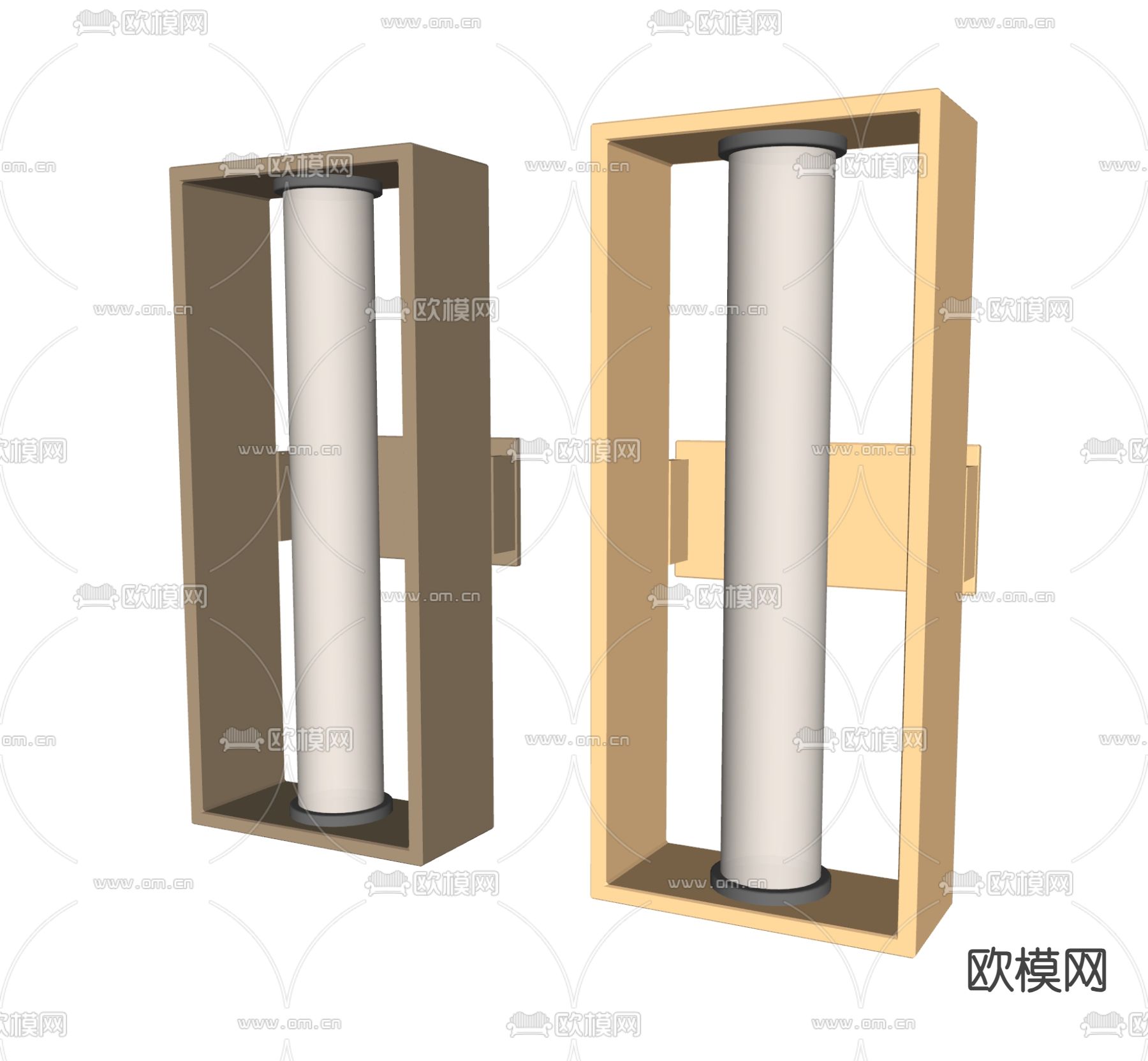 Cattelan 现代壁灯su模型下载（渲染图2）