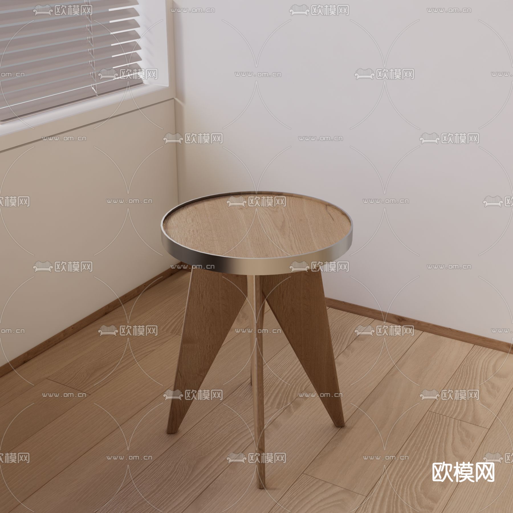 现代边几 圆几 角几3d模型下载