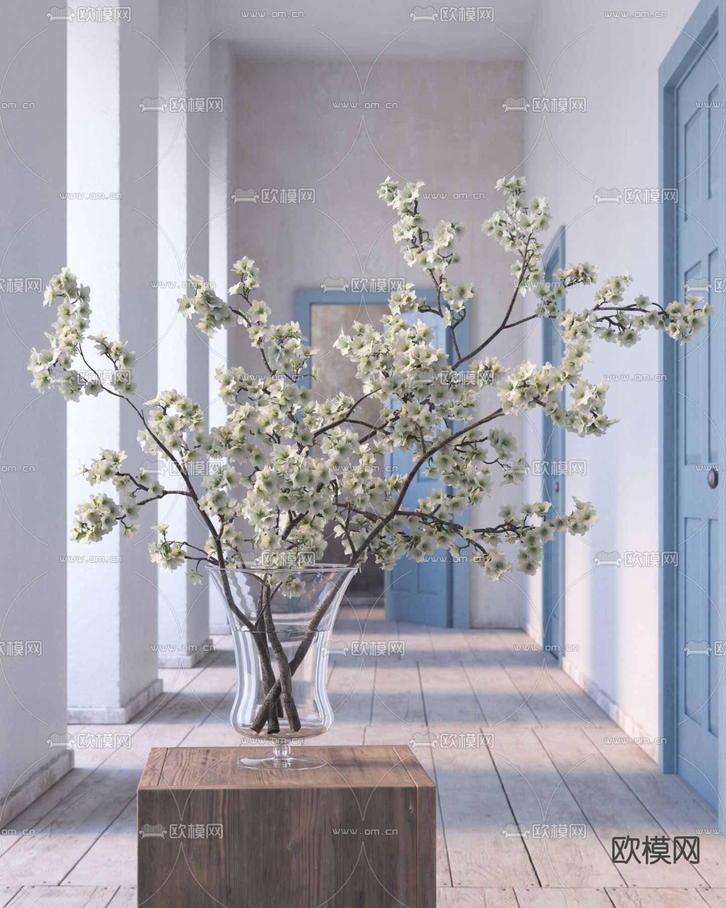 白梨 水生植物 水培绿植3d模型下载