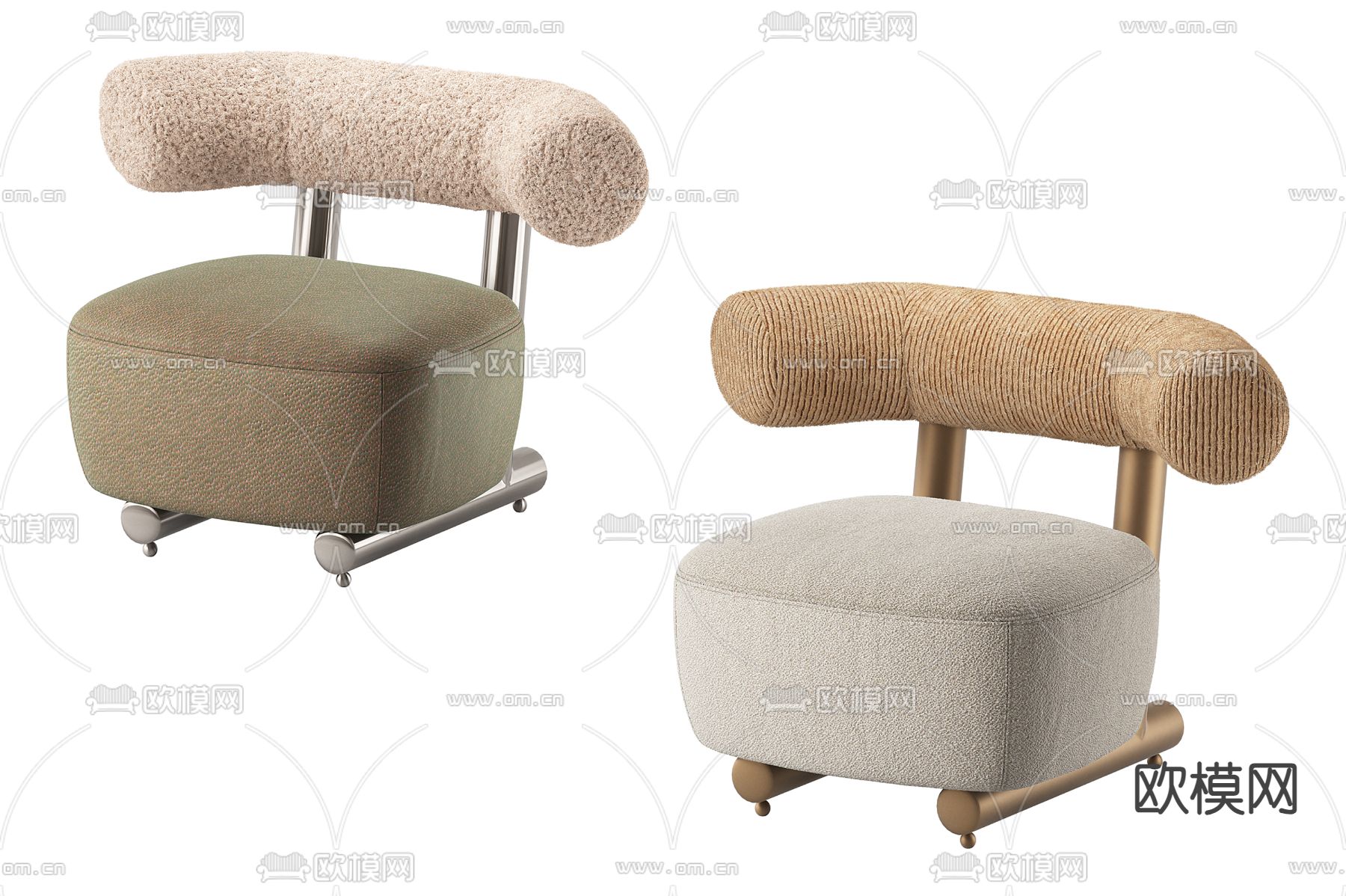 北欧沙发 单人沙发3d模型下载