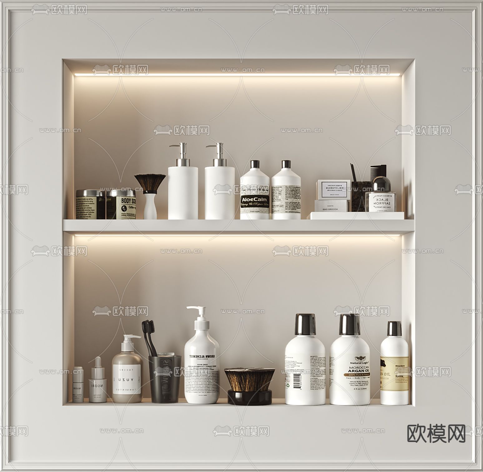 洗涤用品 沐浴露 化妆品3d模型下载