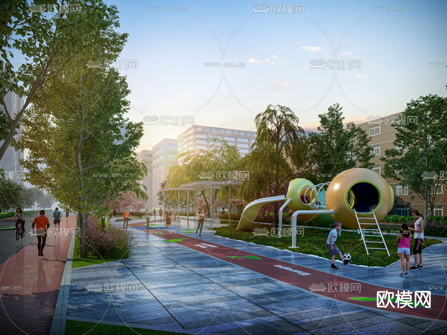 儿童公园 口袋公园 广场公园3d模型下载