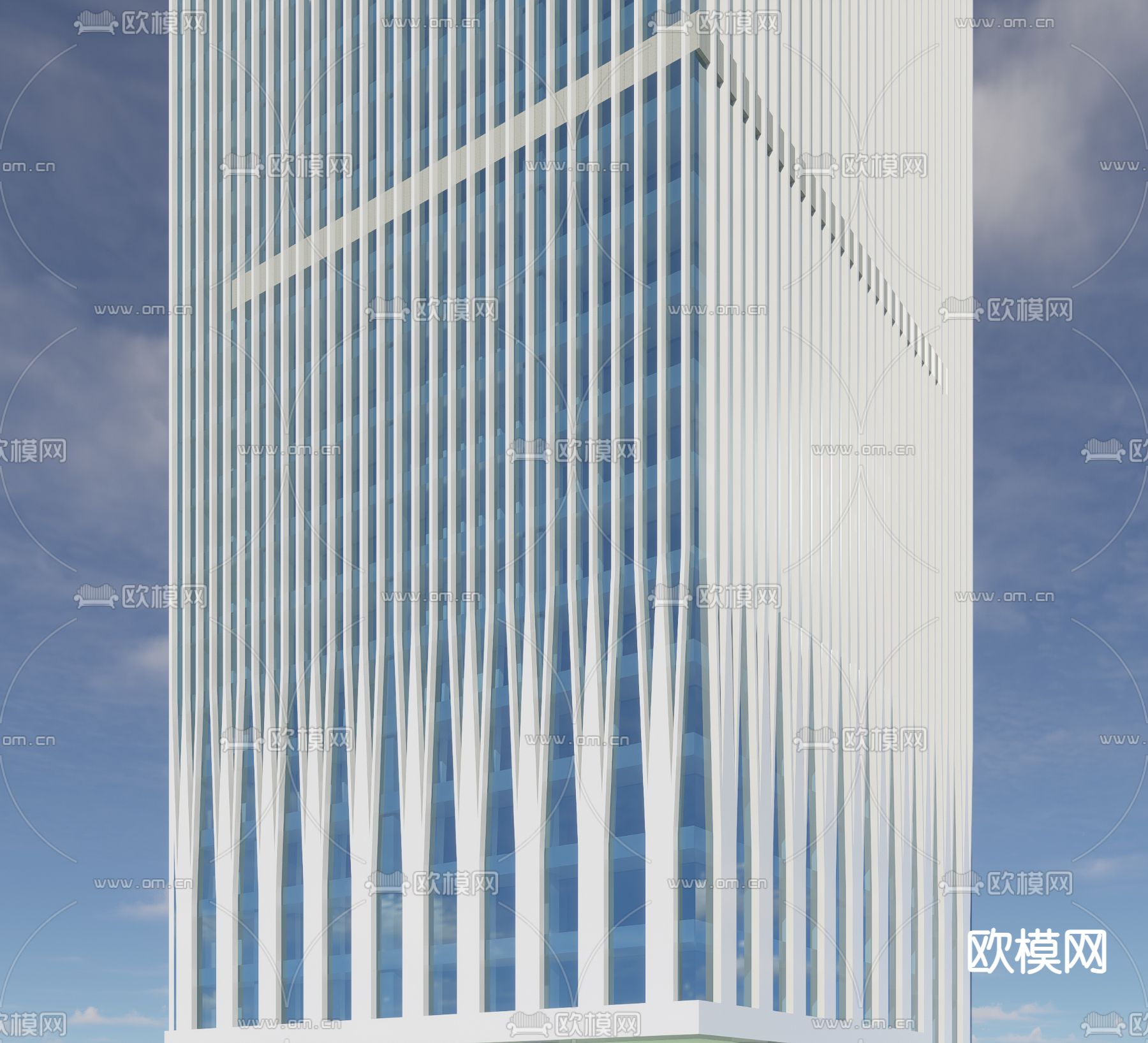 综合办公楼su模型下载（渲染图3）