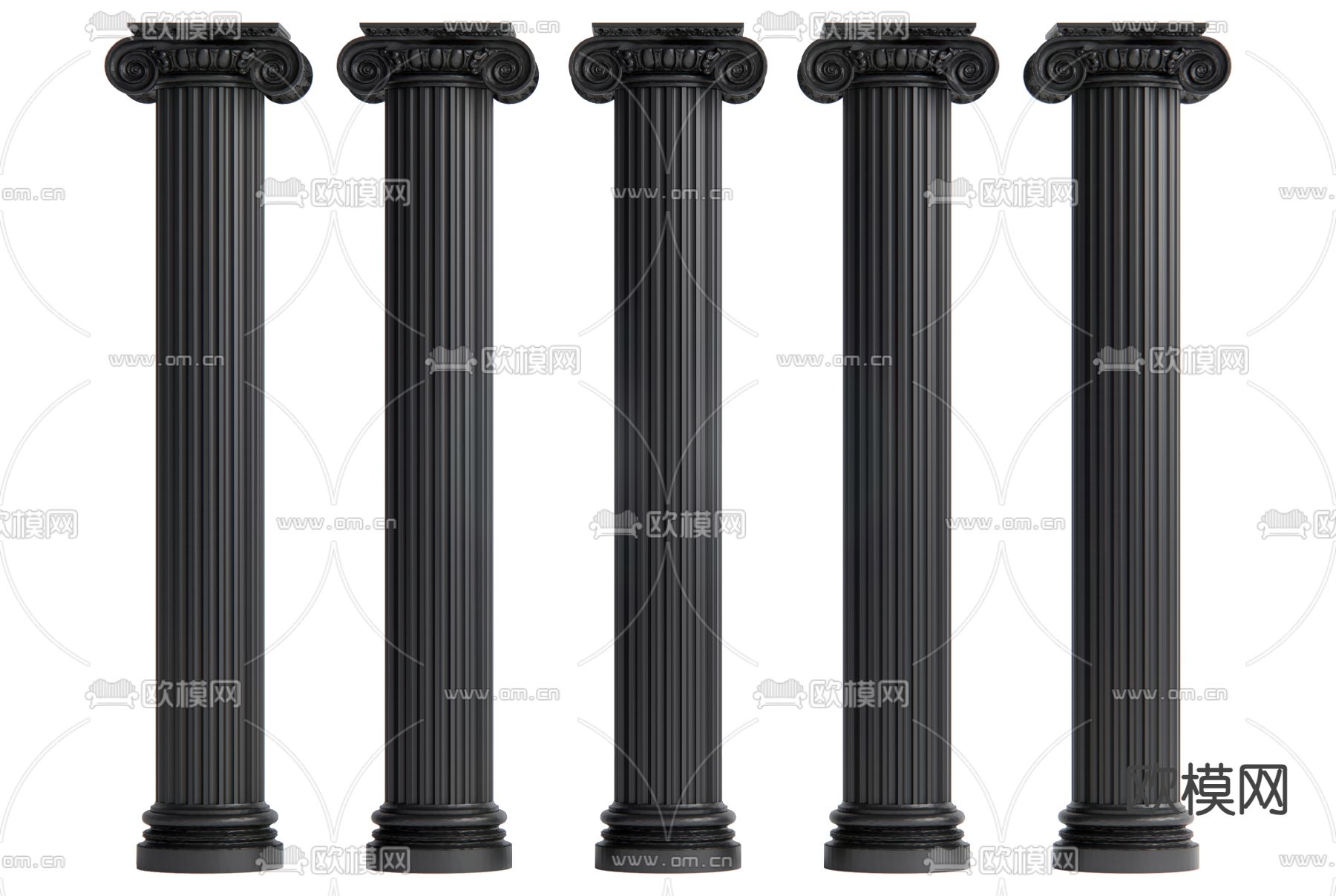 现代罗马柱su模型下载（渲染图1）